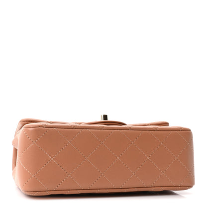 Chanel Lambskin Quilted Mini Rectangular Flap Brown 3 of 10
