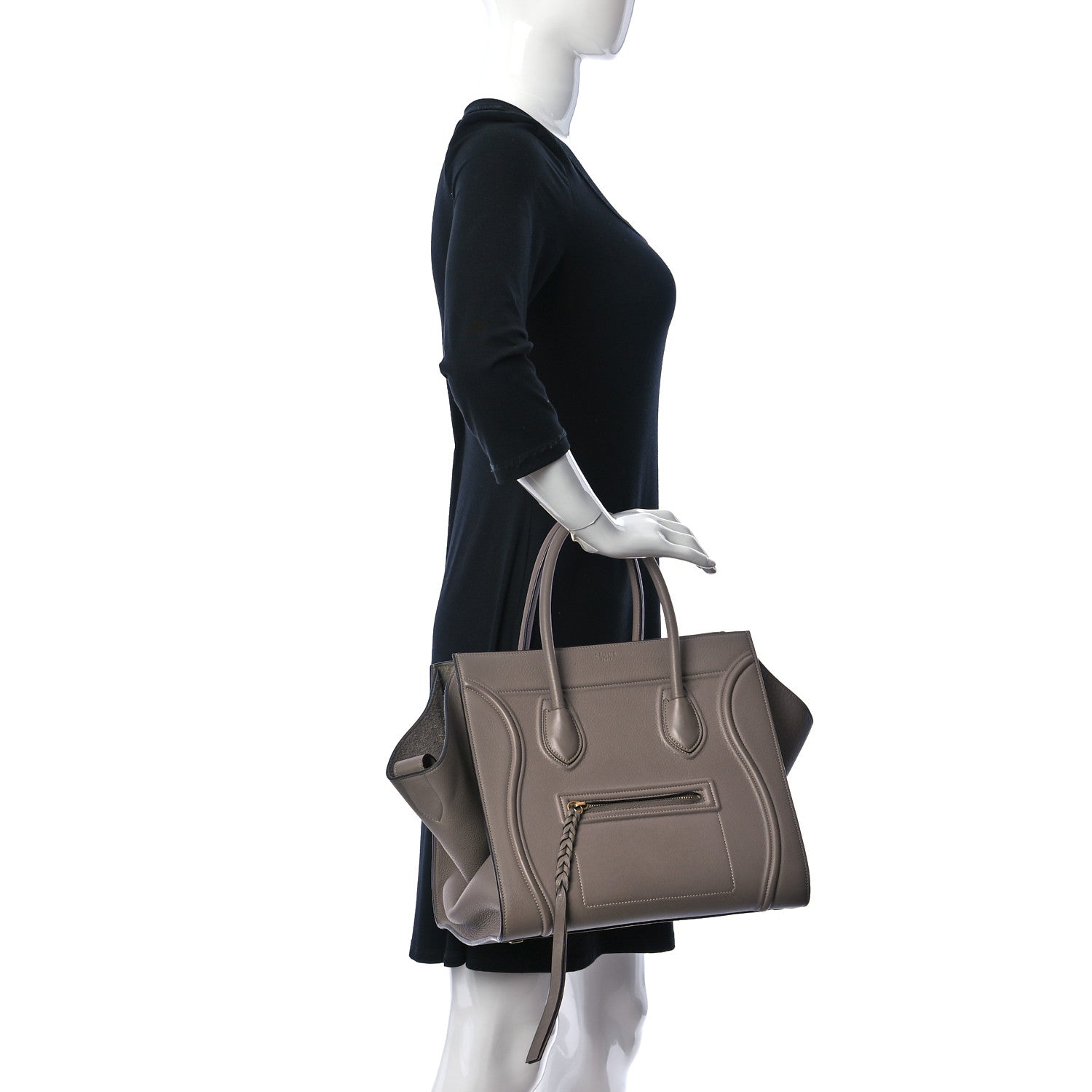 Celine Grained Calfskin Phantom Luggage Grey 2 of 11