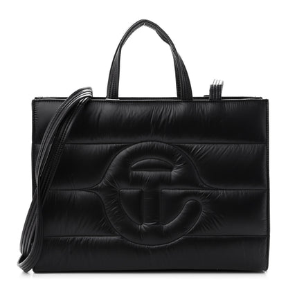 Telfar Nylon Medium Puff Shopping Bag Black 1 of 11