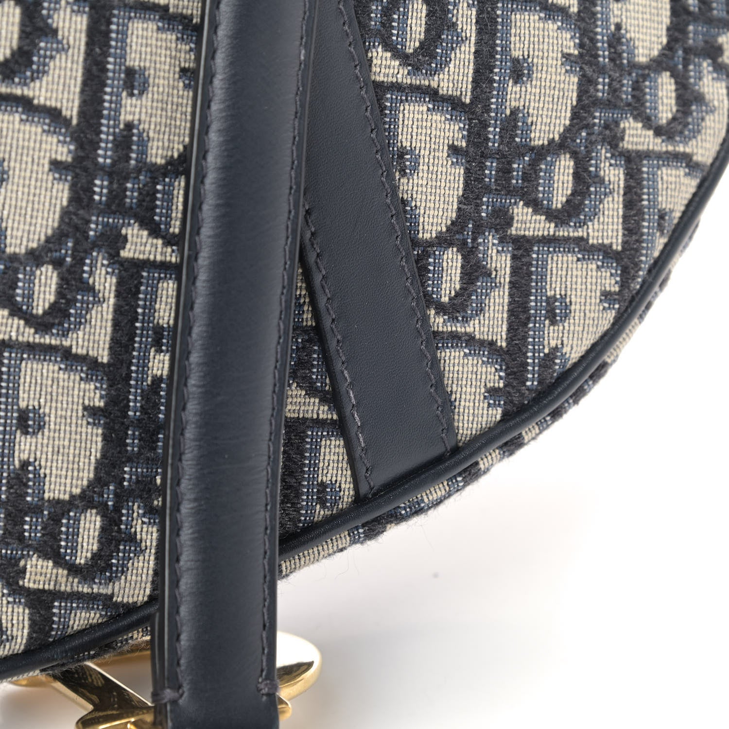 Christian Dior Oblique Mini Saddle Bag Blue 8 of 9