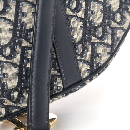 Christian Dior Oblique Mini Saddle Bag Blue 8 of 9