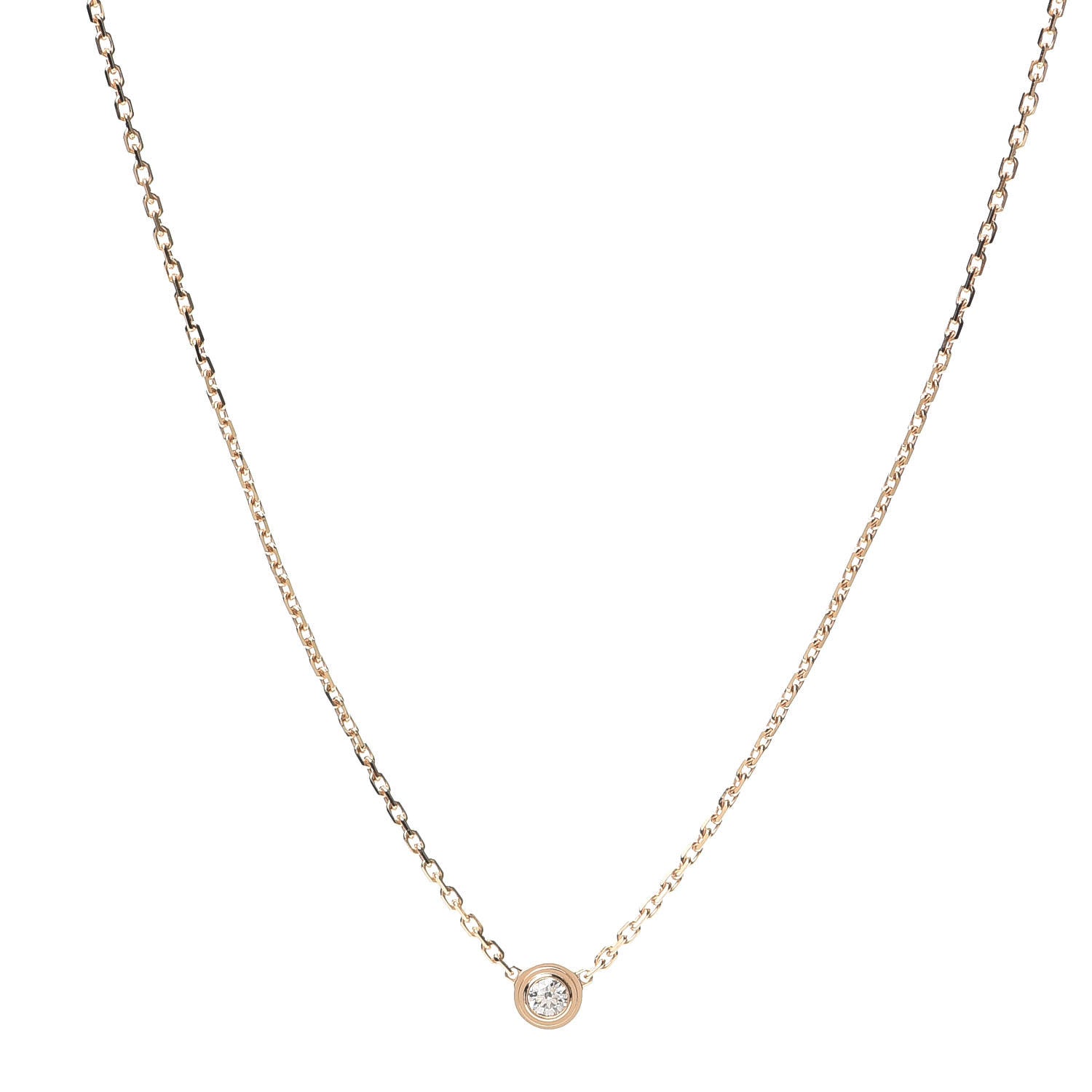 Cartier 18K Pink Gold Diamond XS D'Amour Pendant Necklace 1 of 6