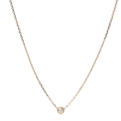 Cartier 18K Pink Gold Diamond XS D'Amour Pendant Necklace 1 of 6