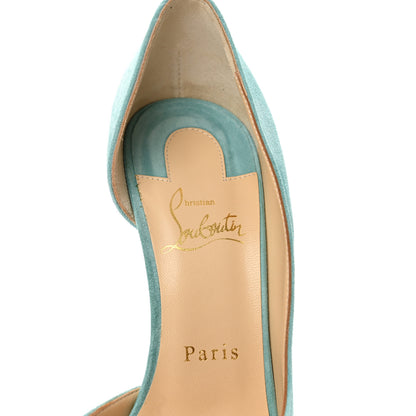 Christian Louboutin Suede Iriza 100 Pumps 37.5 Turquoise 8 of 9