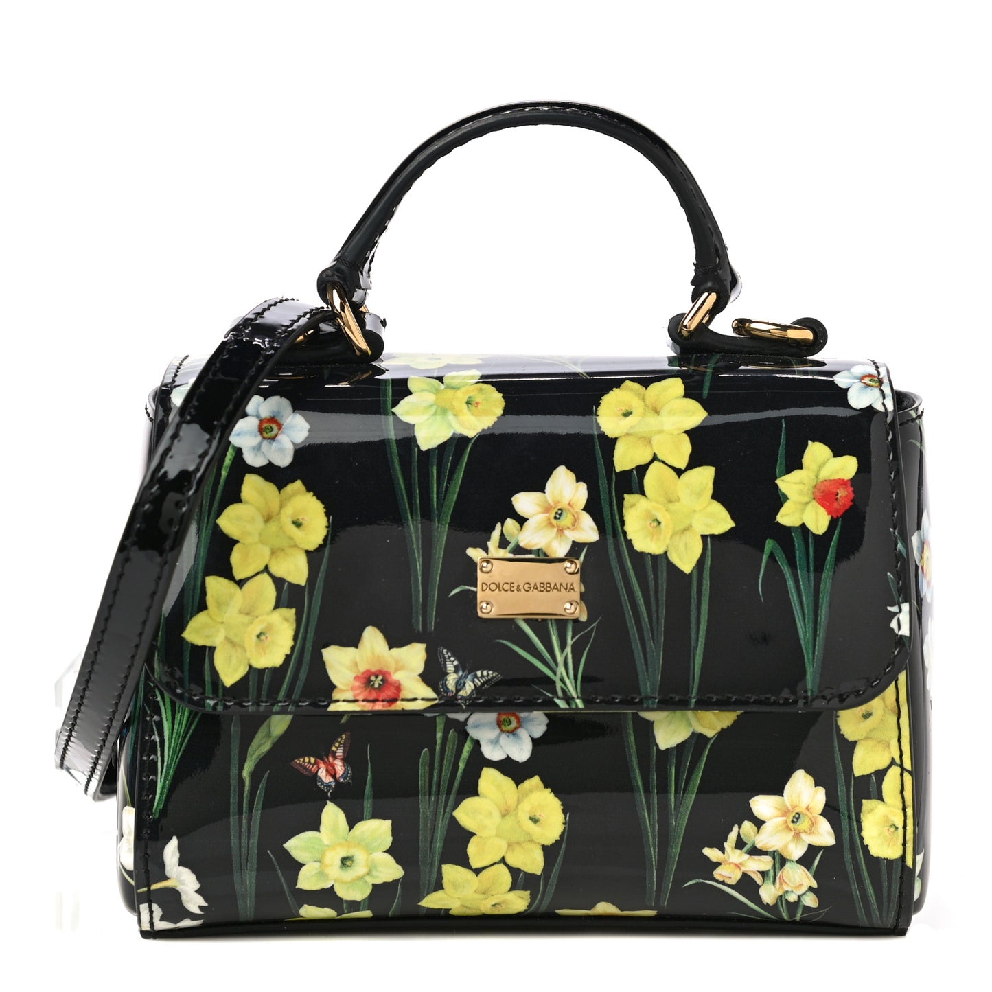 Vernice Printed Mini Satchel Black Multicolor
