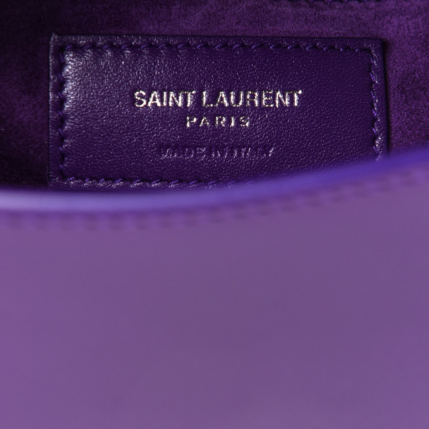 Smooth Calfskin Carre Satchel Purple