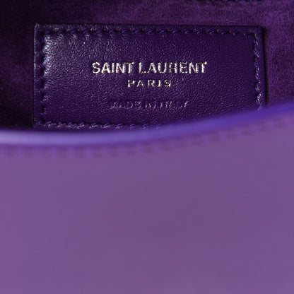 Saint Laurent Smooth Calfskin Carre Satchel Purple 18 of 24