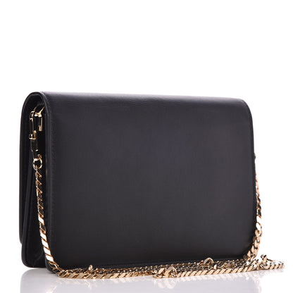 Givenchy Calfskin Triangle Studded Pandora Chain Wallet Black 3 of 8