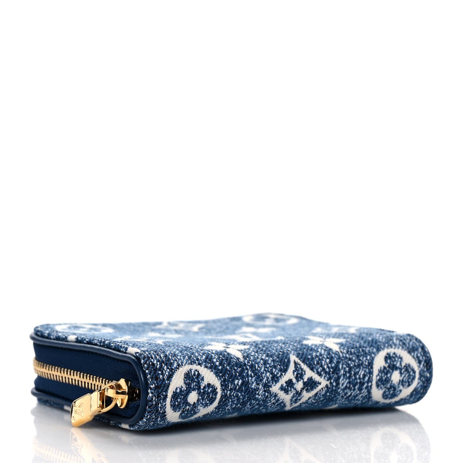 Louis Vuitton Denim Monogram Jacquard Zippy Coin Purse Bleu 4 of 9
