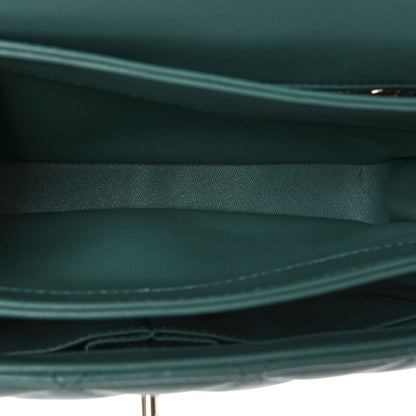Chanel Lambskin Quilted Small Trendy CC Flap Dual Handle Bag Green 5 of 10