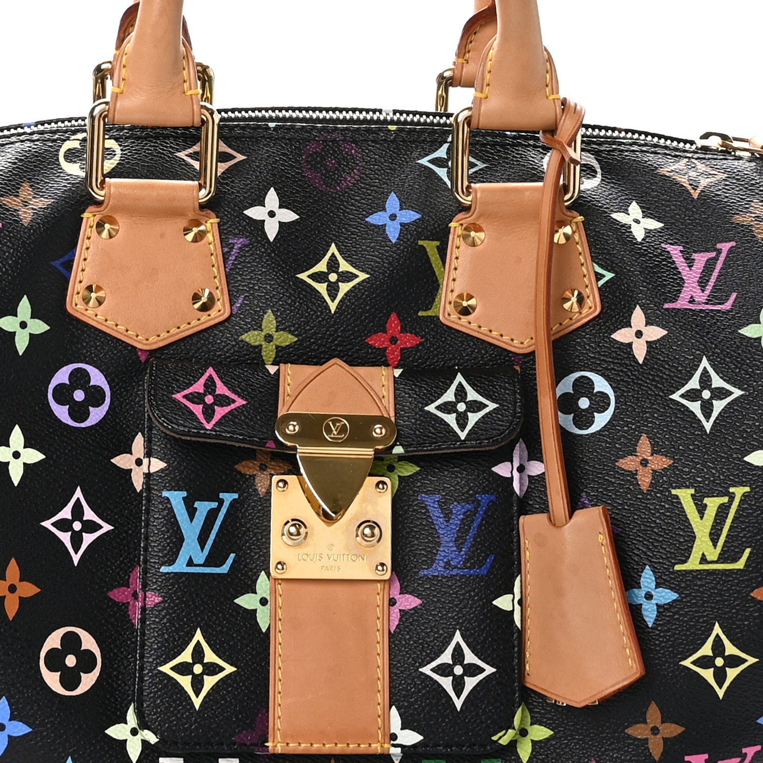 Louis Vuitton Monogram Multicolor Speedy 30 Black 6 of 10