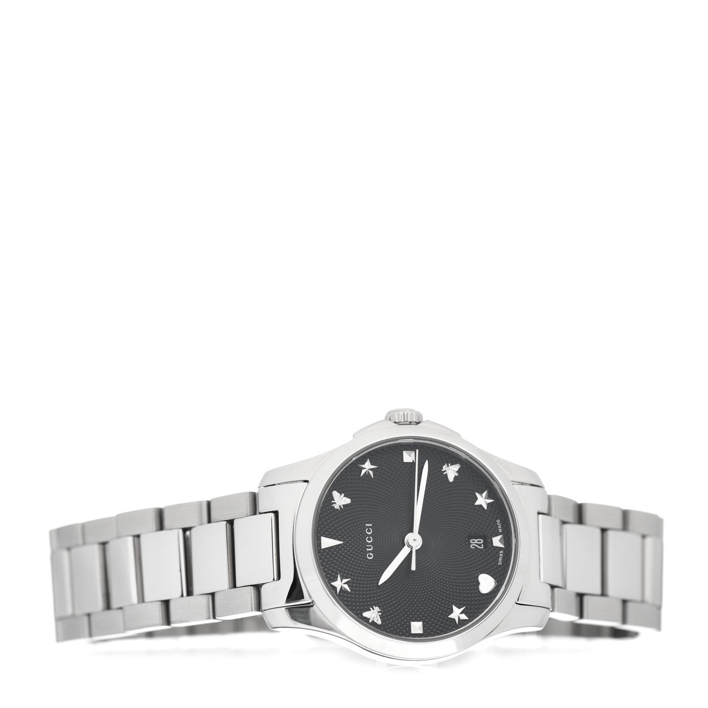 Stainless Steel 27mm G-Timeless Charm Quartz Watch Black