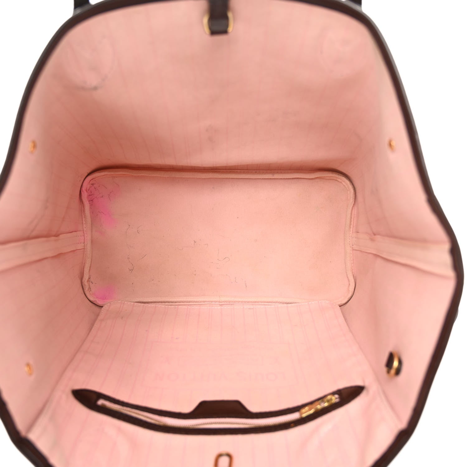 Louis Vuitton Damier Ebene Neo Neverfull MM Rose Ballerine 5 of 11