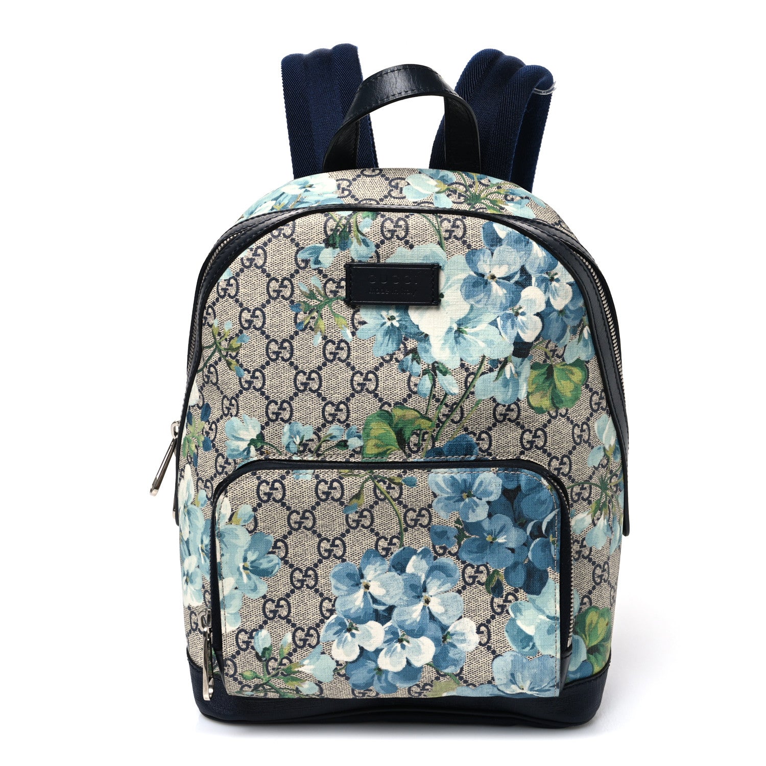 Gucci GG Supreme Monogram Blooms Small Day Backpack Blue 1 of 10