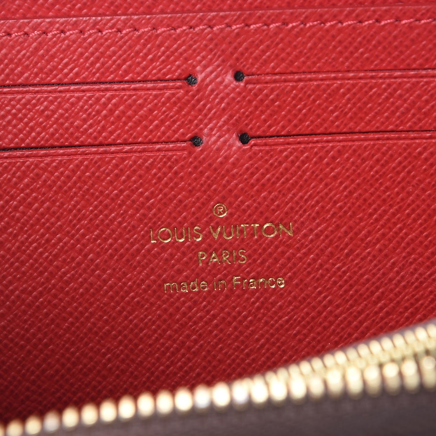Louis Vuitton Damier Ebene Clemence Wallet Cherry 6 of 8