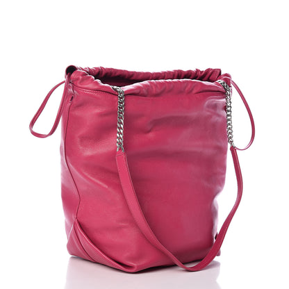 Saint Laurent Lambskin Teddy Drawstring Bag Freesia 4 of 18