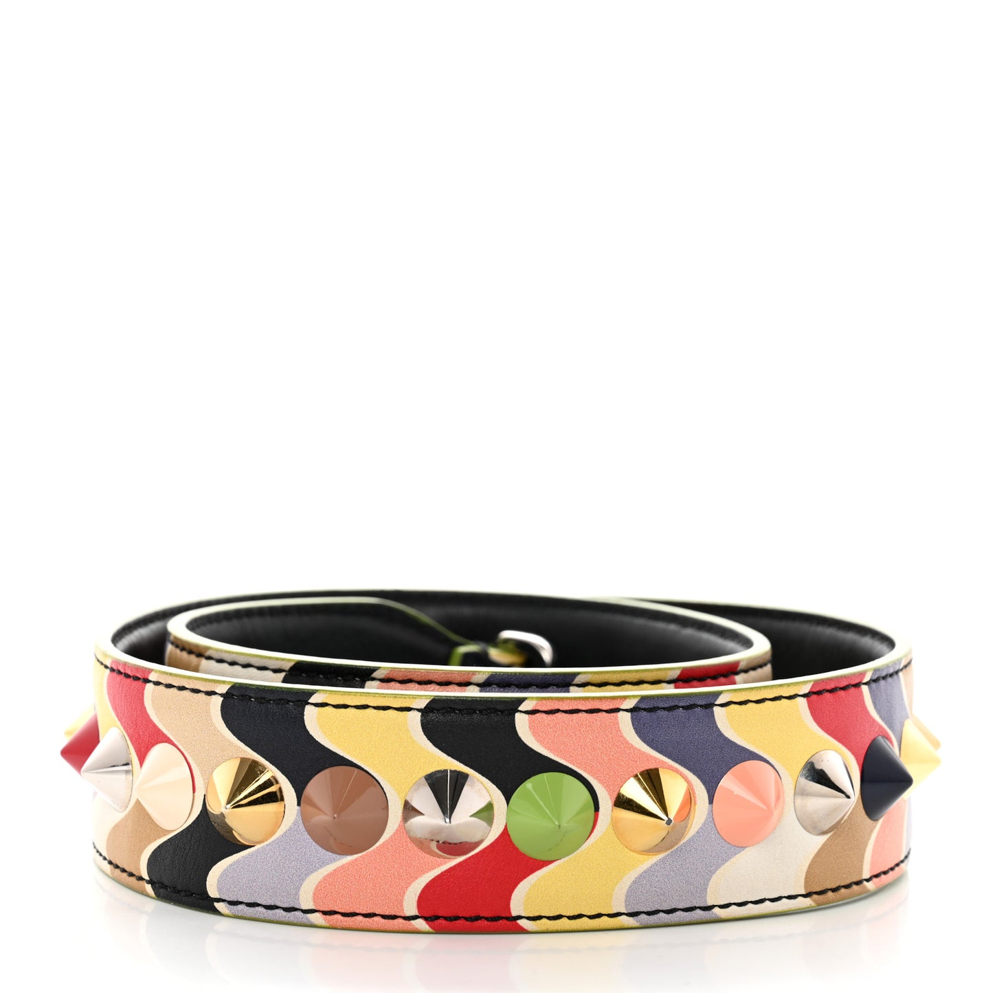 Calfskin Waves Studded Strap You Multicolor