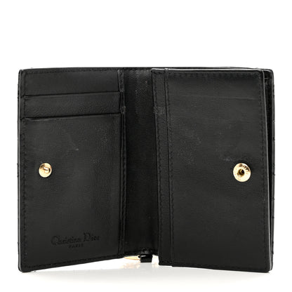 Christian Dior Patent Cannage Small Lady Dior Flap Card Holder Black 5 of 8