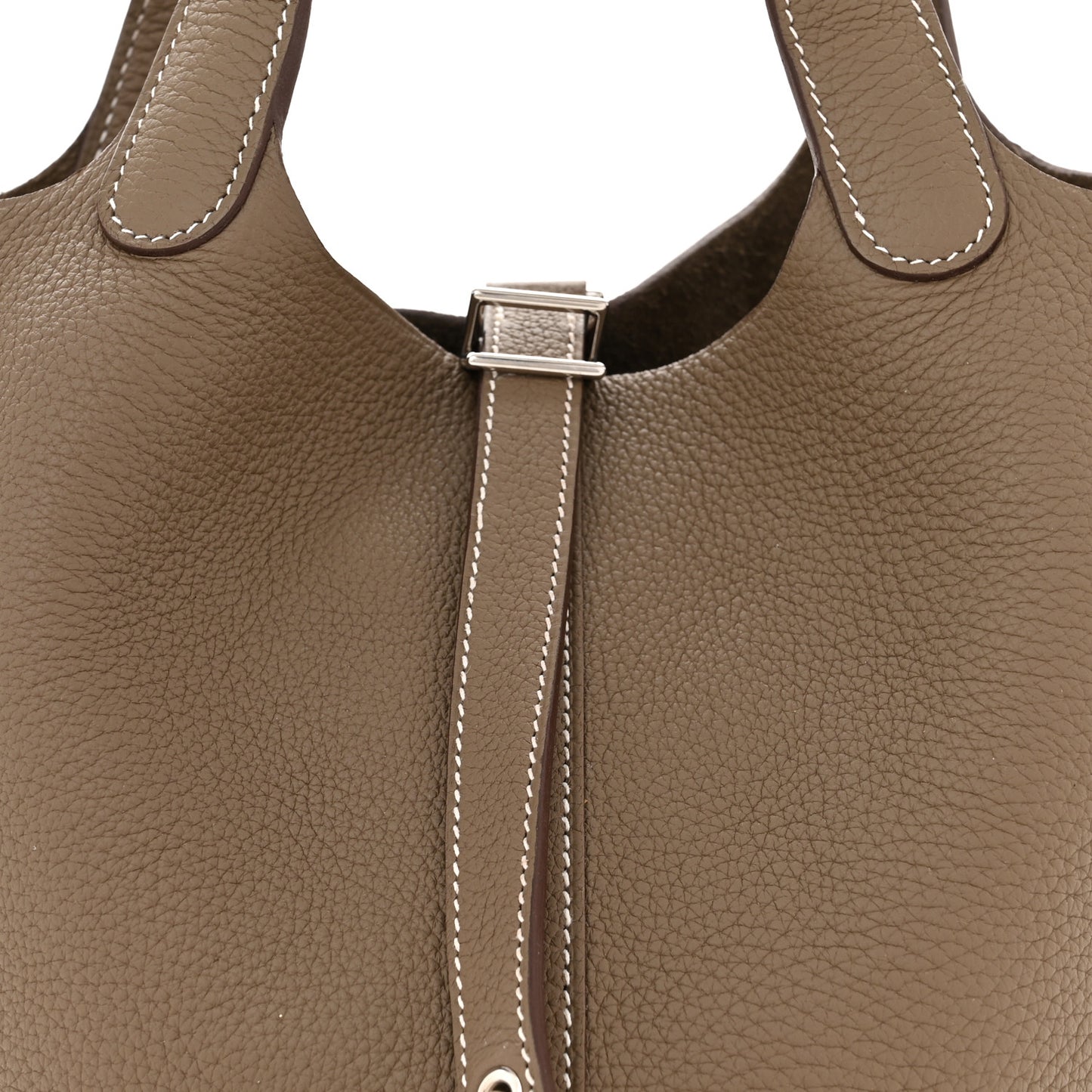 Taurillon Clemence Picotin Lock 18 PM Etoupe