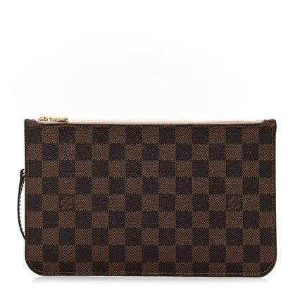 Louis Vuitton Damier Ebene Neverfull MM GM Pochette Rose Ballerine 1 of 8