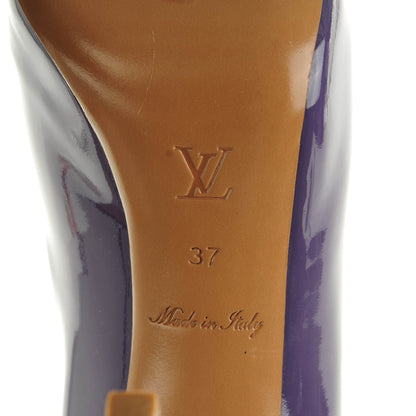 Louis Vuitton Patent Calfskin Oh Really Peep Toe Pumps 37 Violet 6 of 8