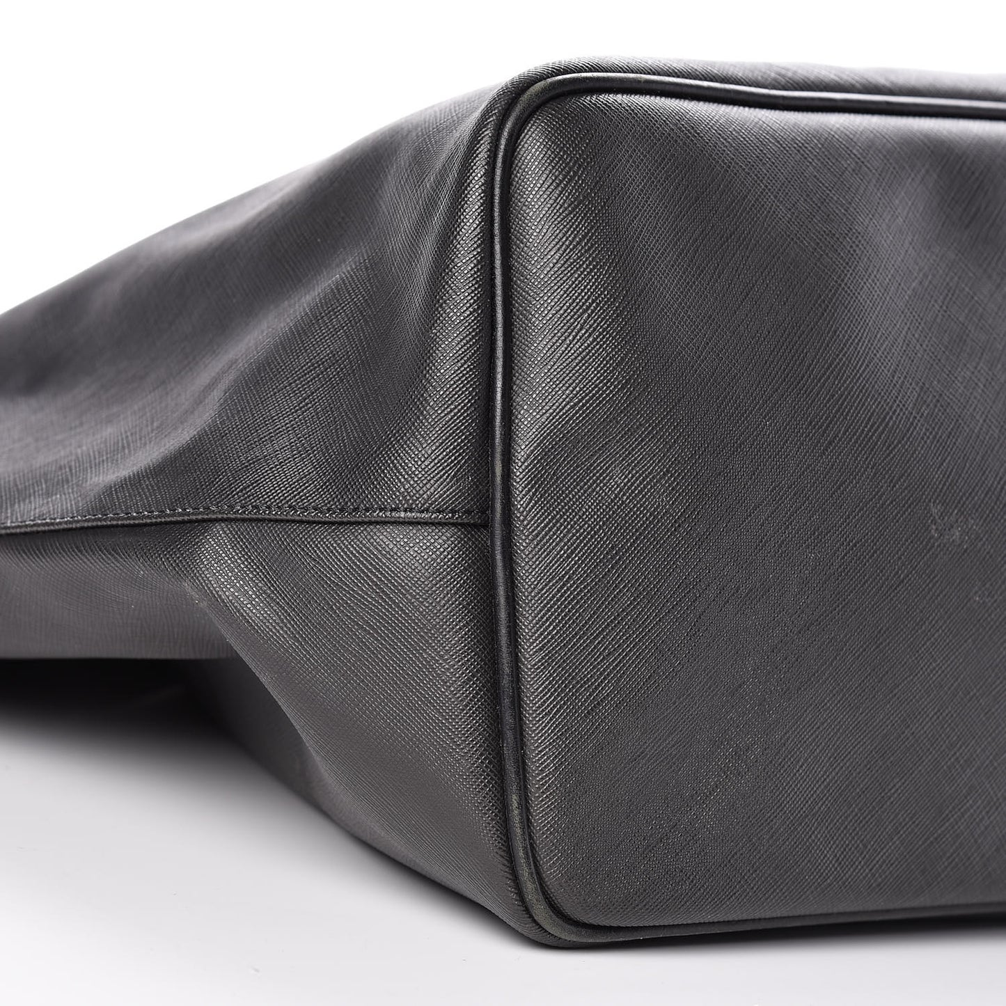 Textured Coated Canvas Rottweiler Pint Large Antigona Tote Black