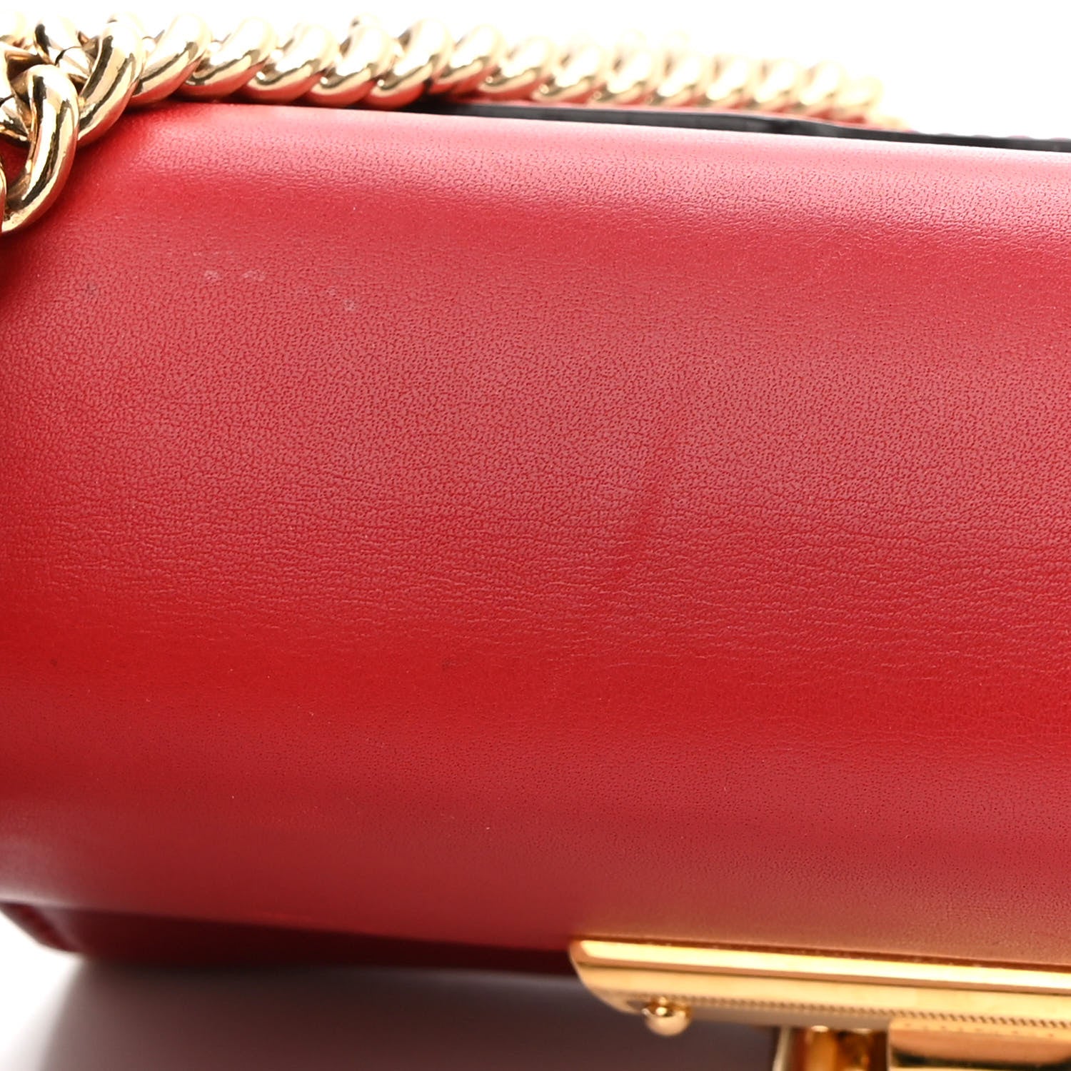 Gucci Calfskin Small Padlock Shoulder Bag Hibiscus Red 12 of 13