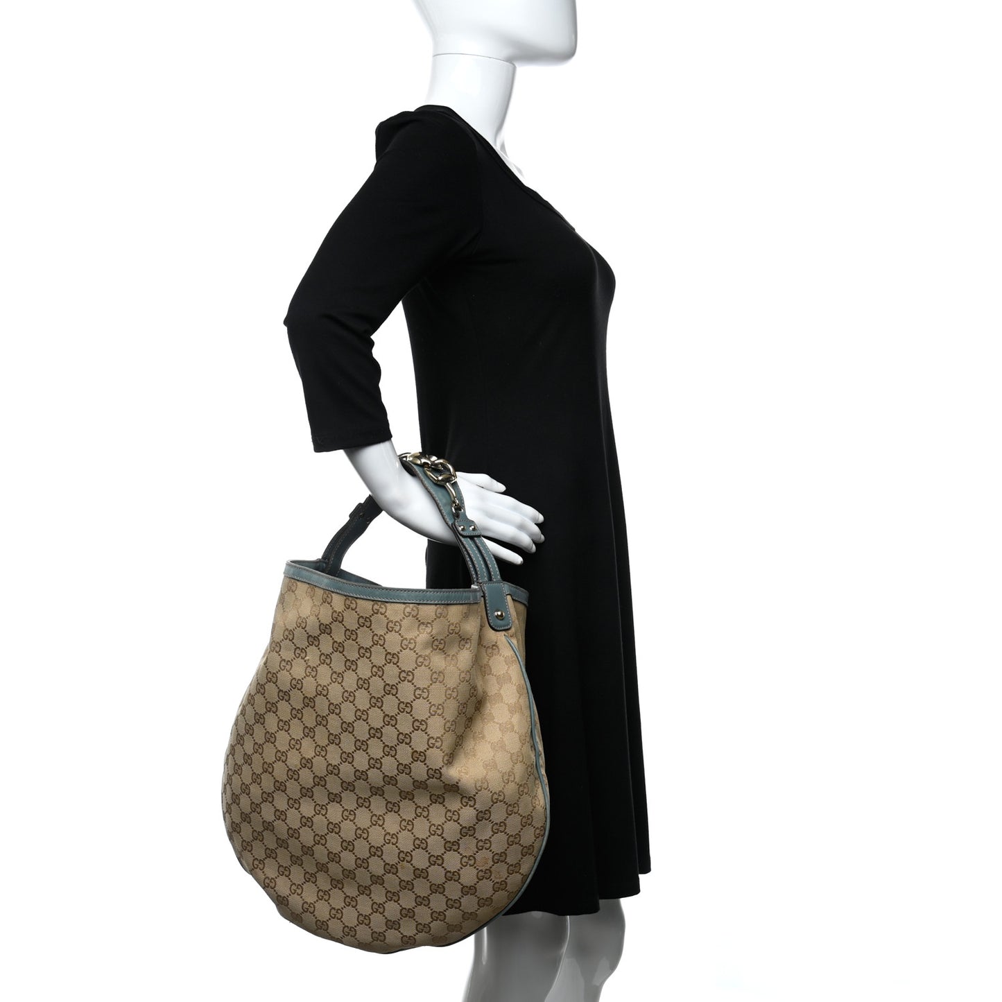 Monogram Large Wave Hobo Blue