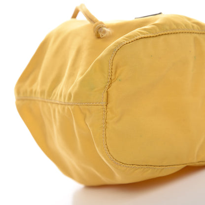 Prada Tessuto Nylon Drawstring Pouch Yellow 12 of 14