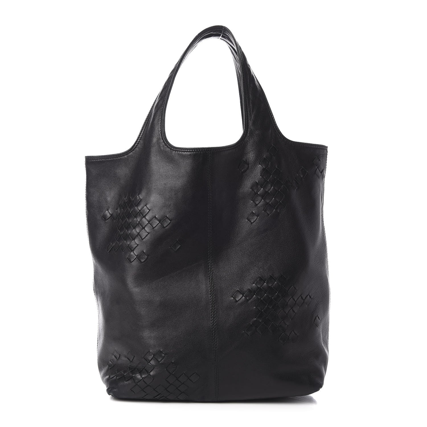 Bottega Veneta Nappa Intrecciato Perforated Regent Tote Black 1 of 12