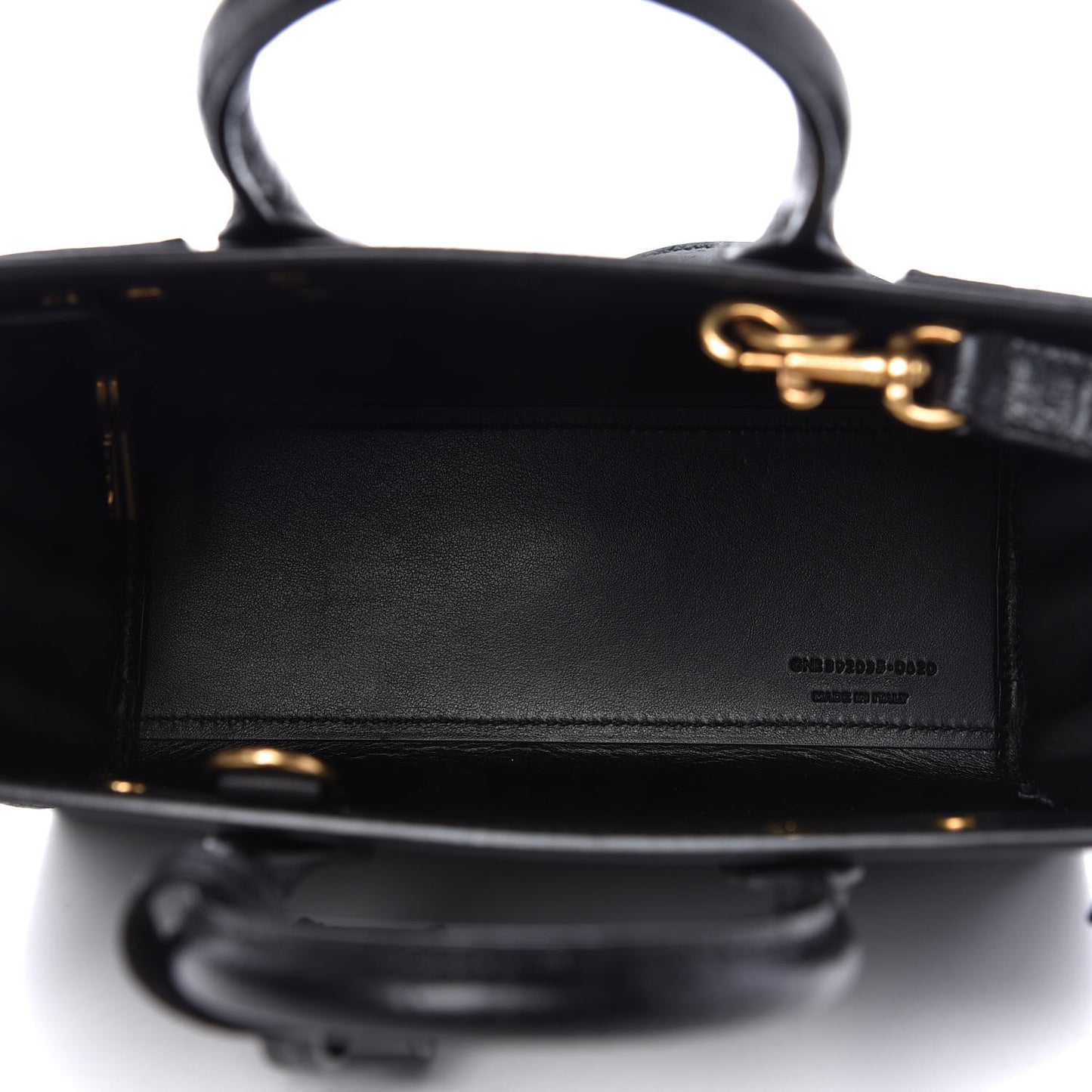 Calfskin Crocodile Embossed Nano Sac De Jour Black