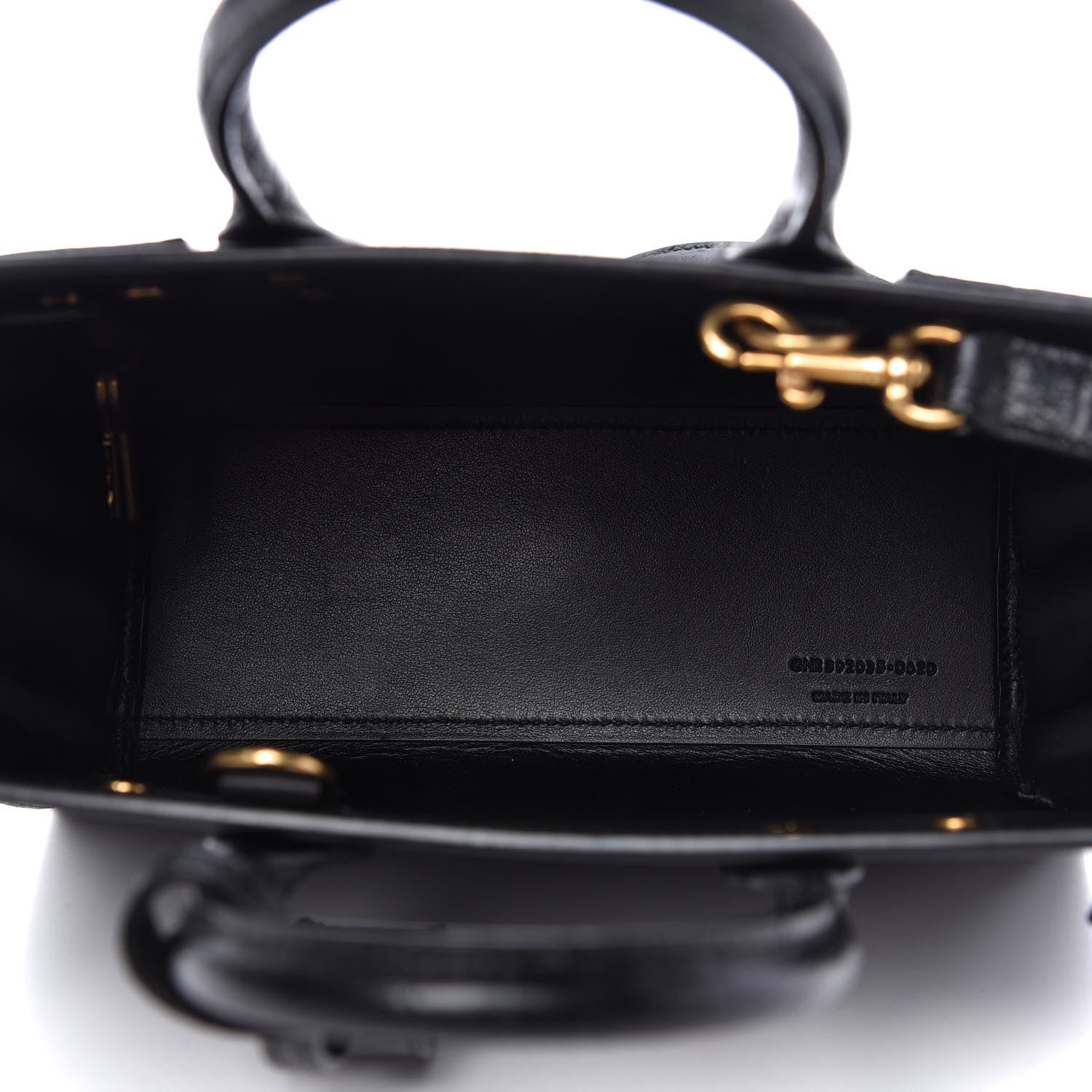 Saint Laurent Calfskin Crocodile Embossed Nano Sac De Jour Black 5 of 9