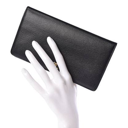 Chanel Goatskin Yen Wallet Black 2 of 7