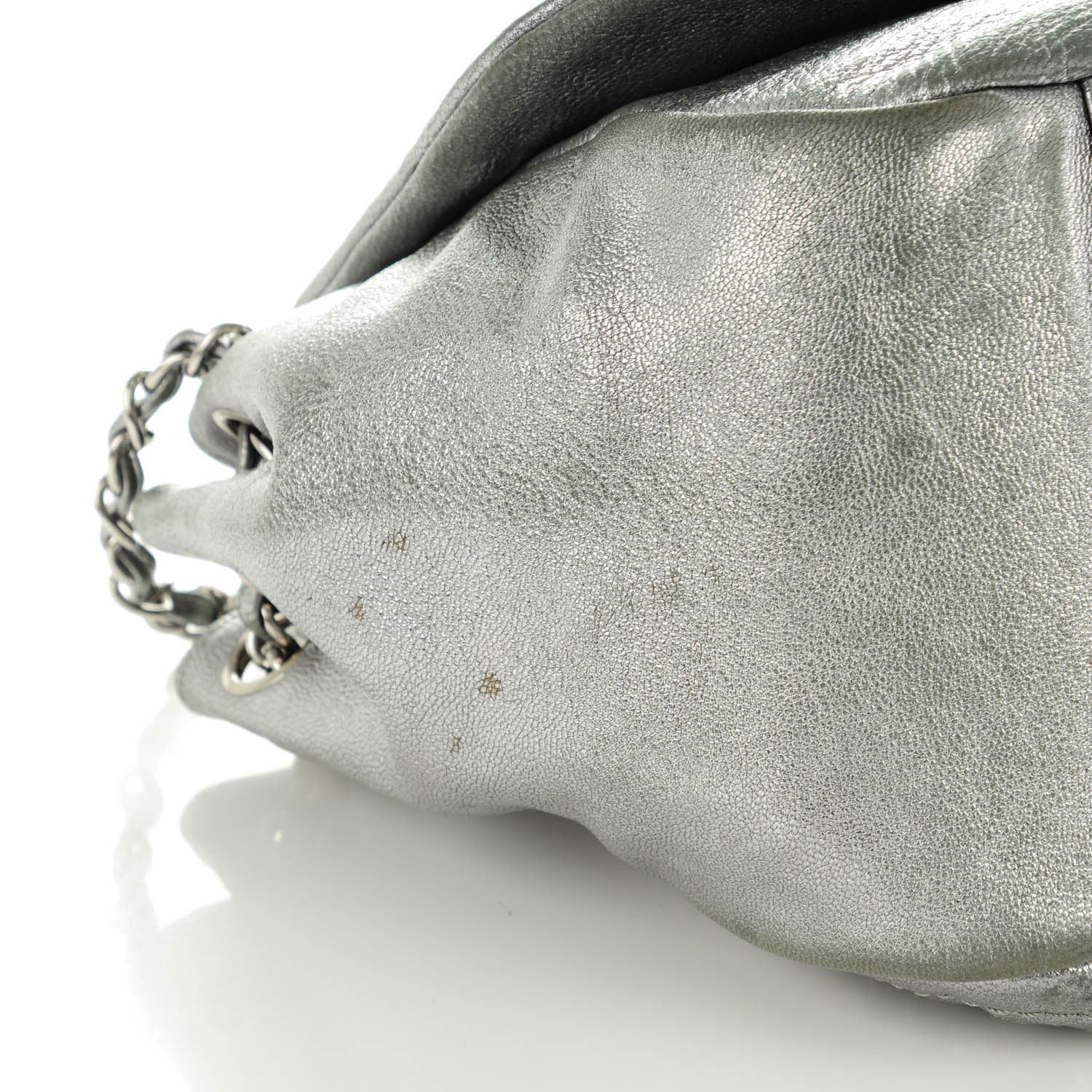 Chanel Metallic Goatskin Luxe Ligne Flap Silver 8 of 9
