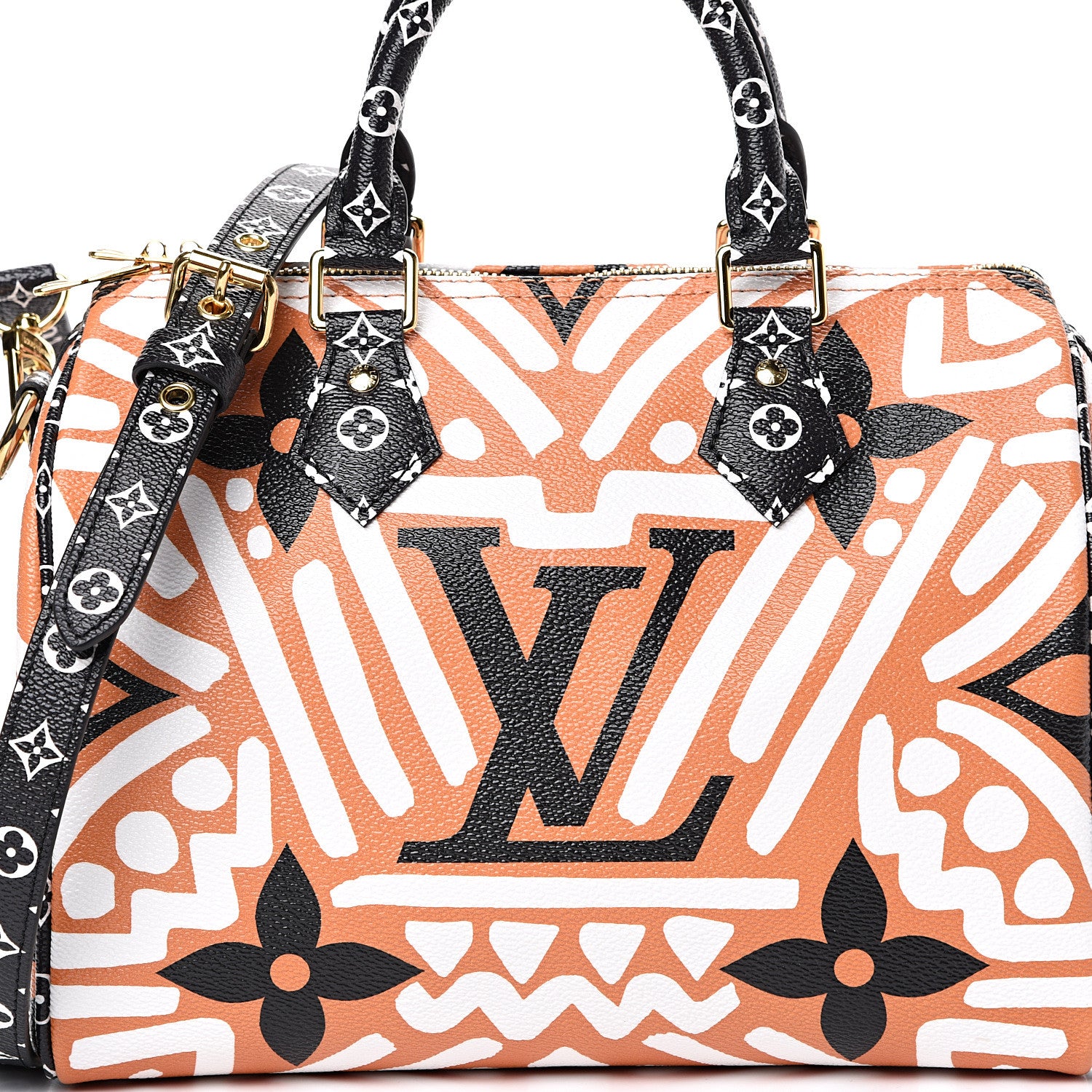 Louis Vuitton Monogram Giant Crafty Speedy Bandouliere 25 Creme Caramel 6 of 8