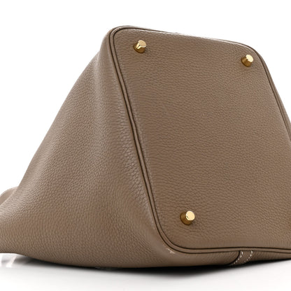 Hermes Taurillon Clemence Picotin Lock 22 MM Etoupe 9 of 12
