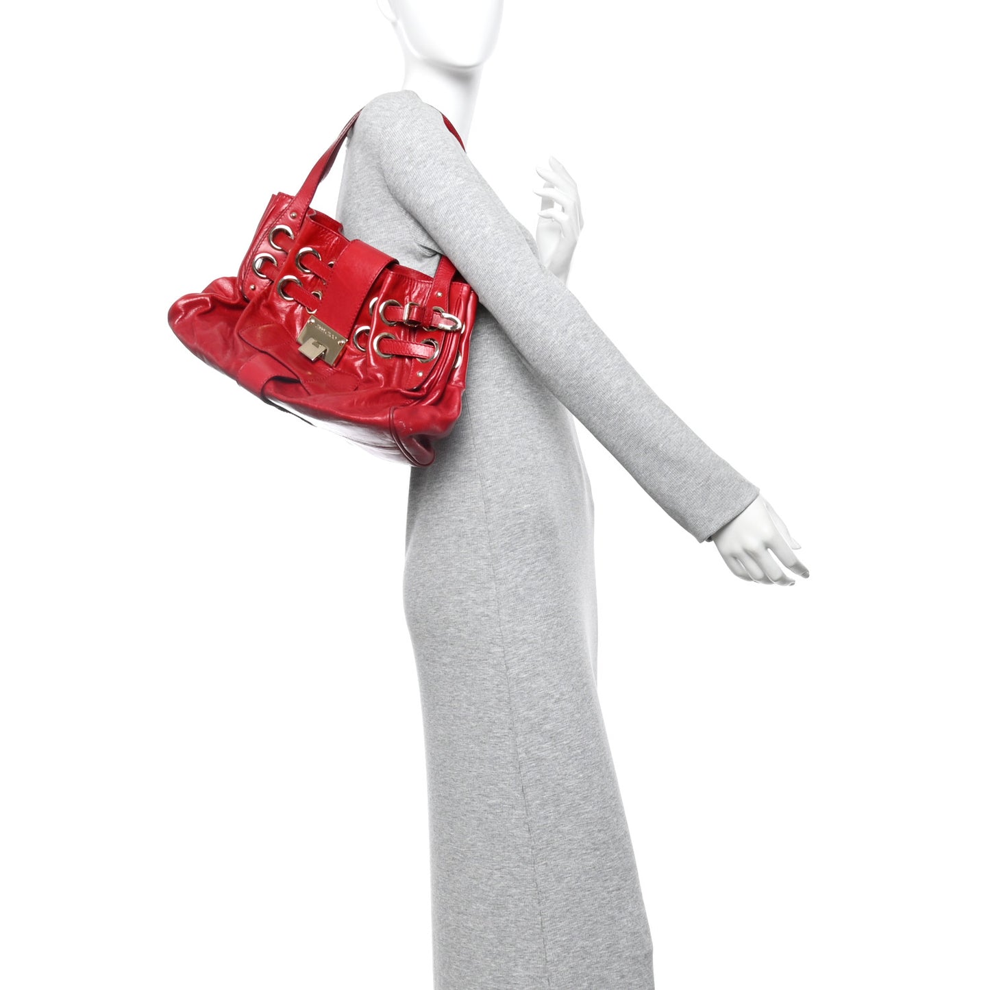 Calfskin Ramona Tote Red