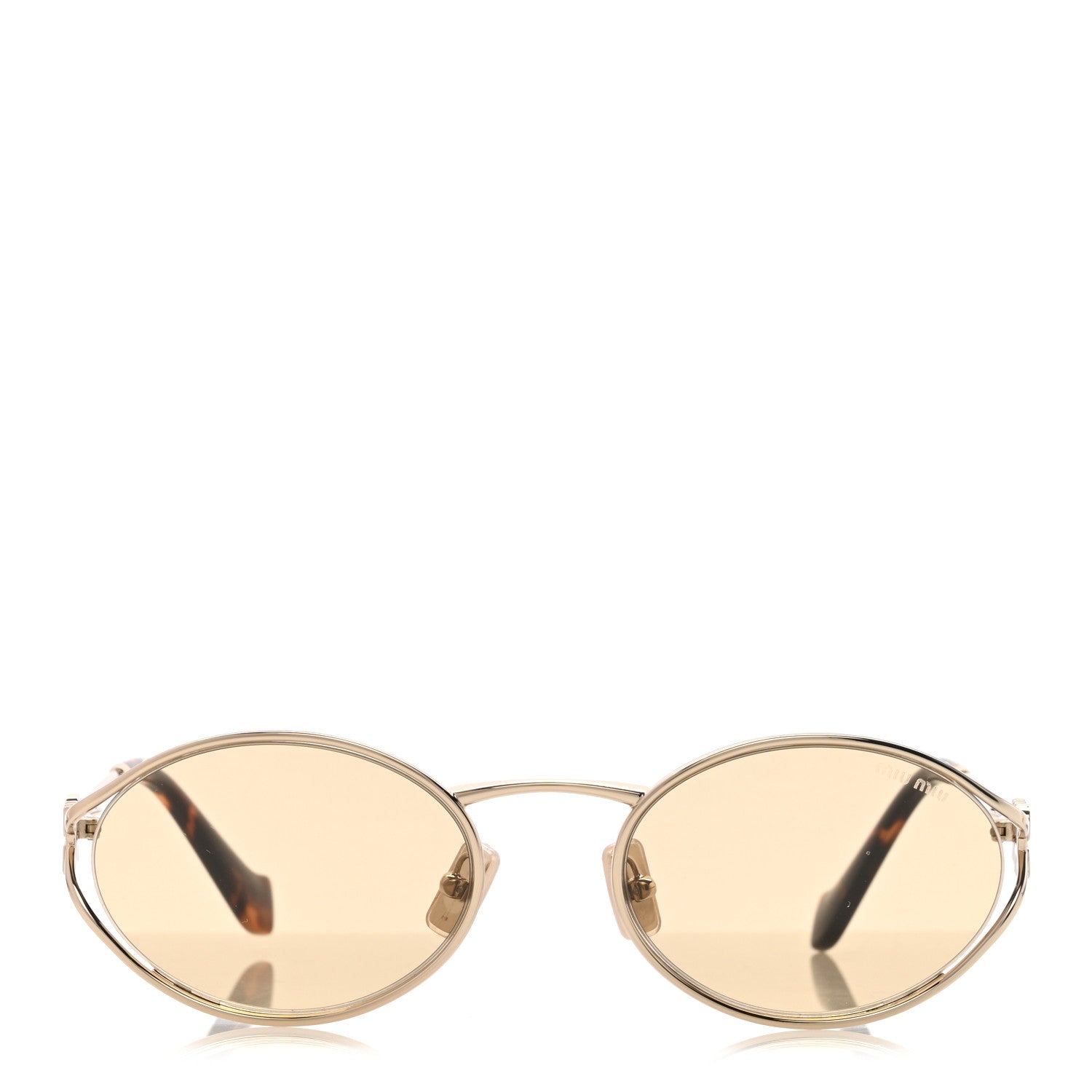 Miu Miu Metal Oval Sunglasses SMU52Y Tortoise 2 of 7