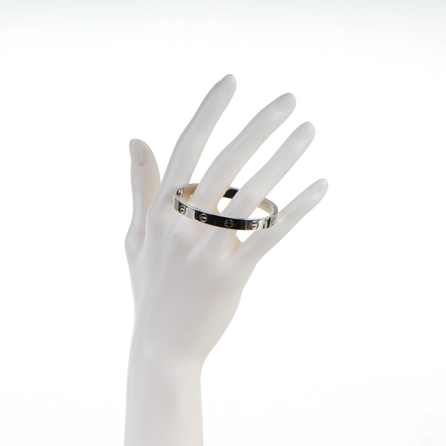 Cartier 18K White Gold LOVE Bracelet 16 2 of 6