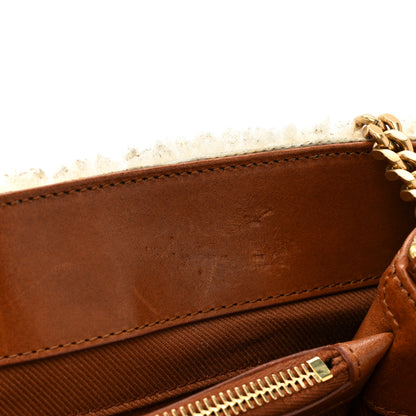 Saint Laurent Shearling Medium Loulou Shoulder Bag Natural 15 of 19