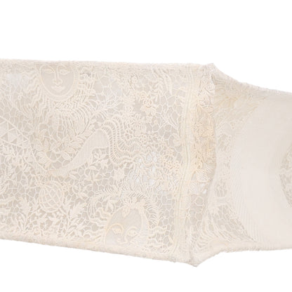 Christian Dior Embroidered 3D Macrame D-Lace Butterfly Medium Book Tote White 9 of 9