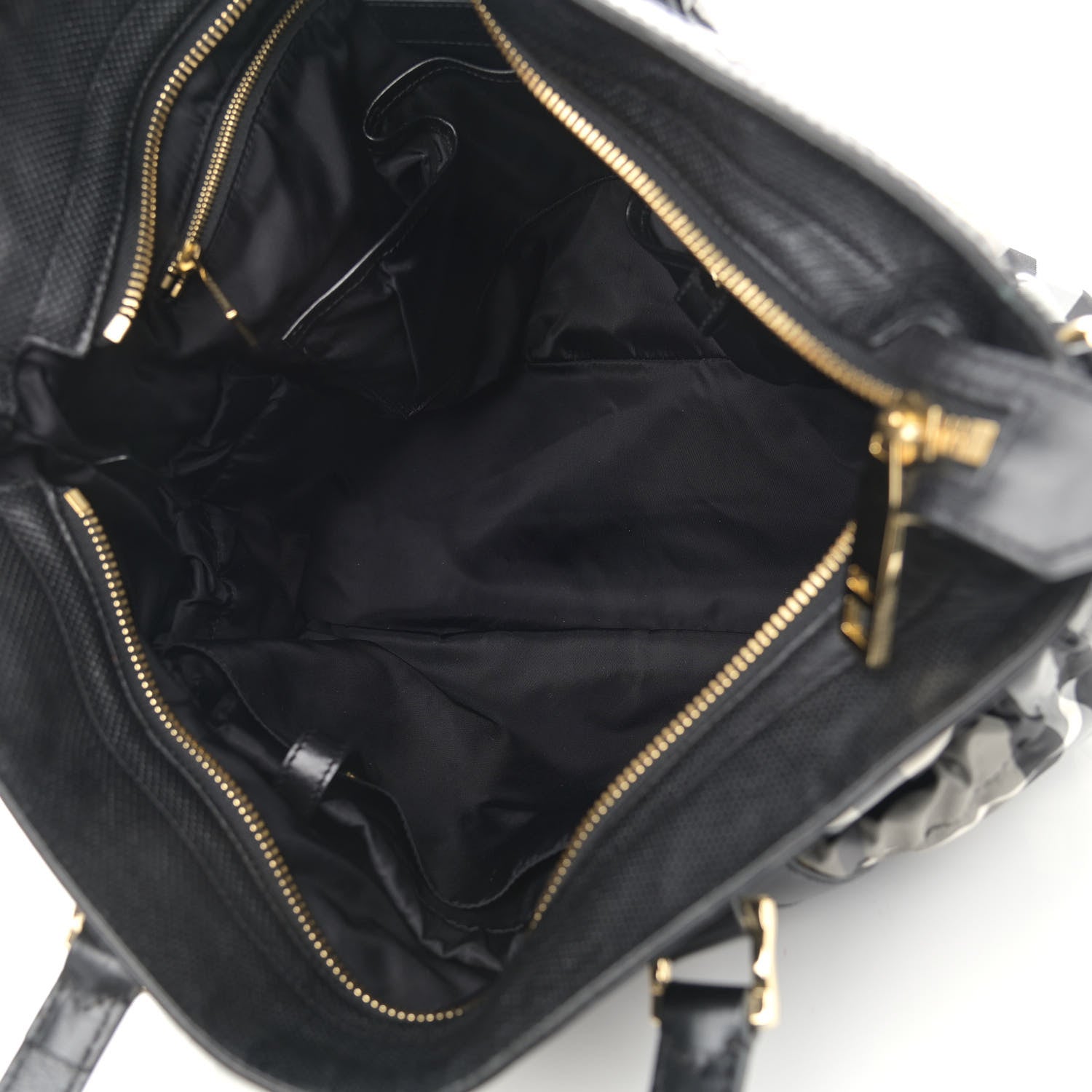 Burberry Nylon Beat Check Diaper Bag Black 4 of 9