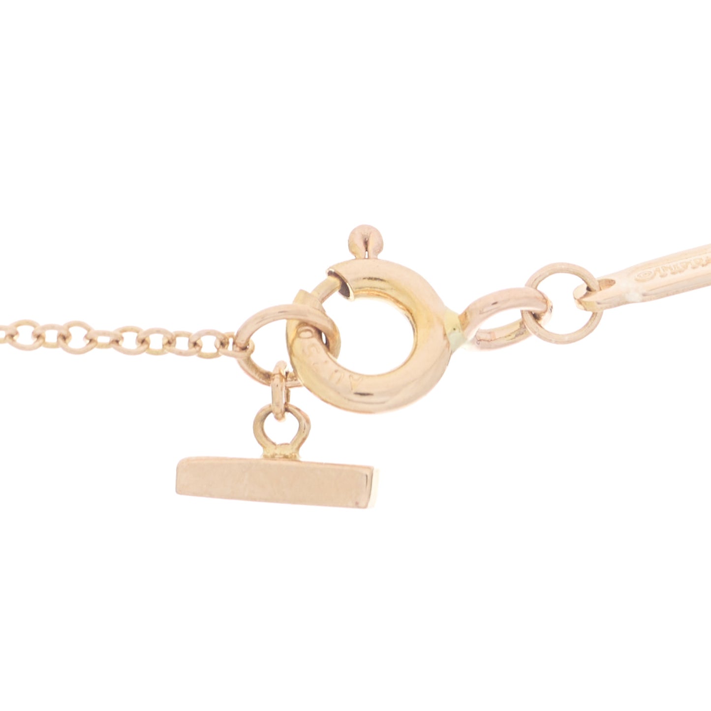 18K Rose Gold Large T Smile Pendant Necklace