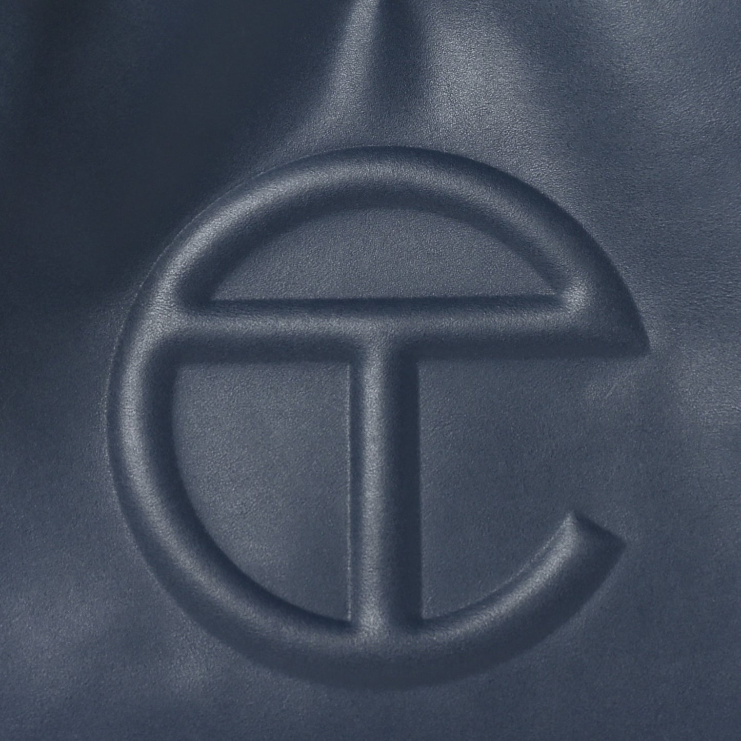 Vegan Leather Medium Shopping Bag Navy