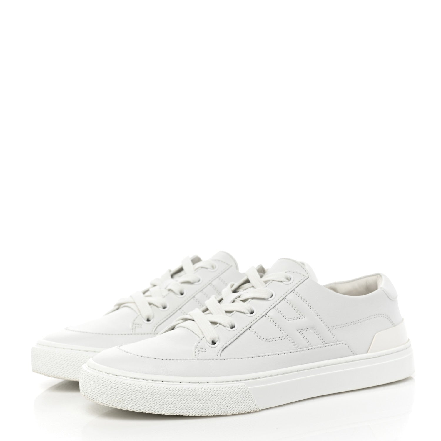 Hermes Calfskin Deep Sneakers 40 White 3 of 8