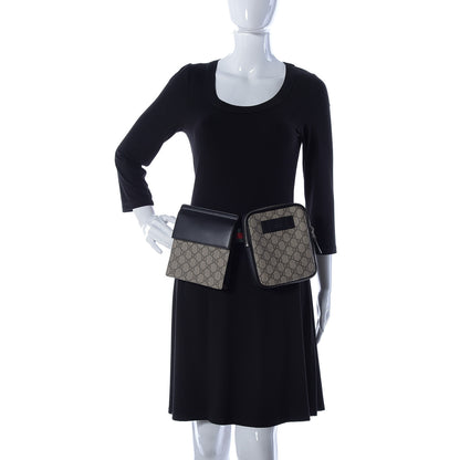 Gucci GG Supreme Monogram Web Belt Bag Black 2 of 15