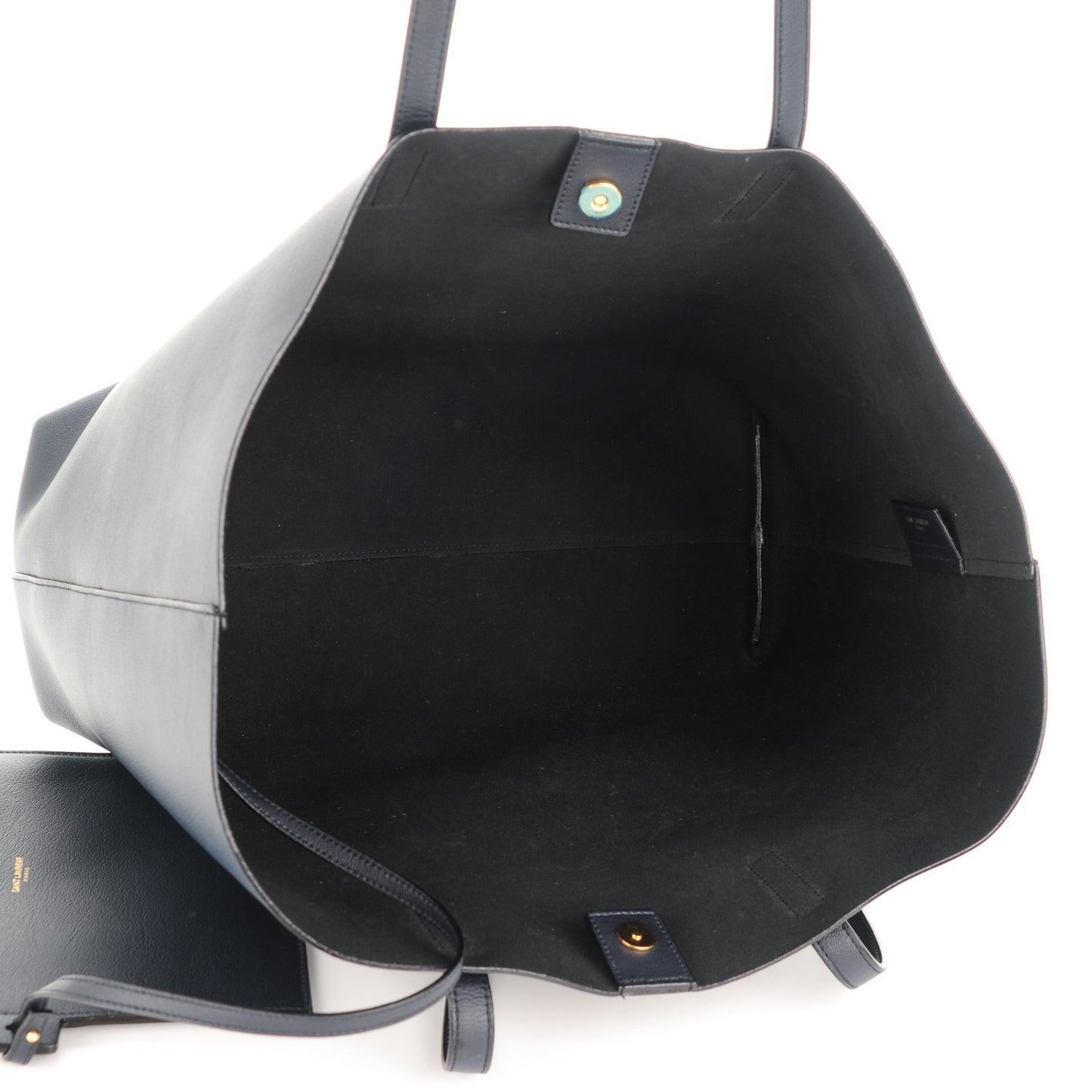Calfskin Large Shopping Tote Deep Marine