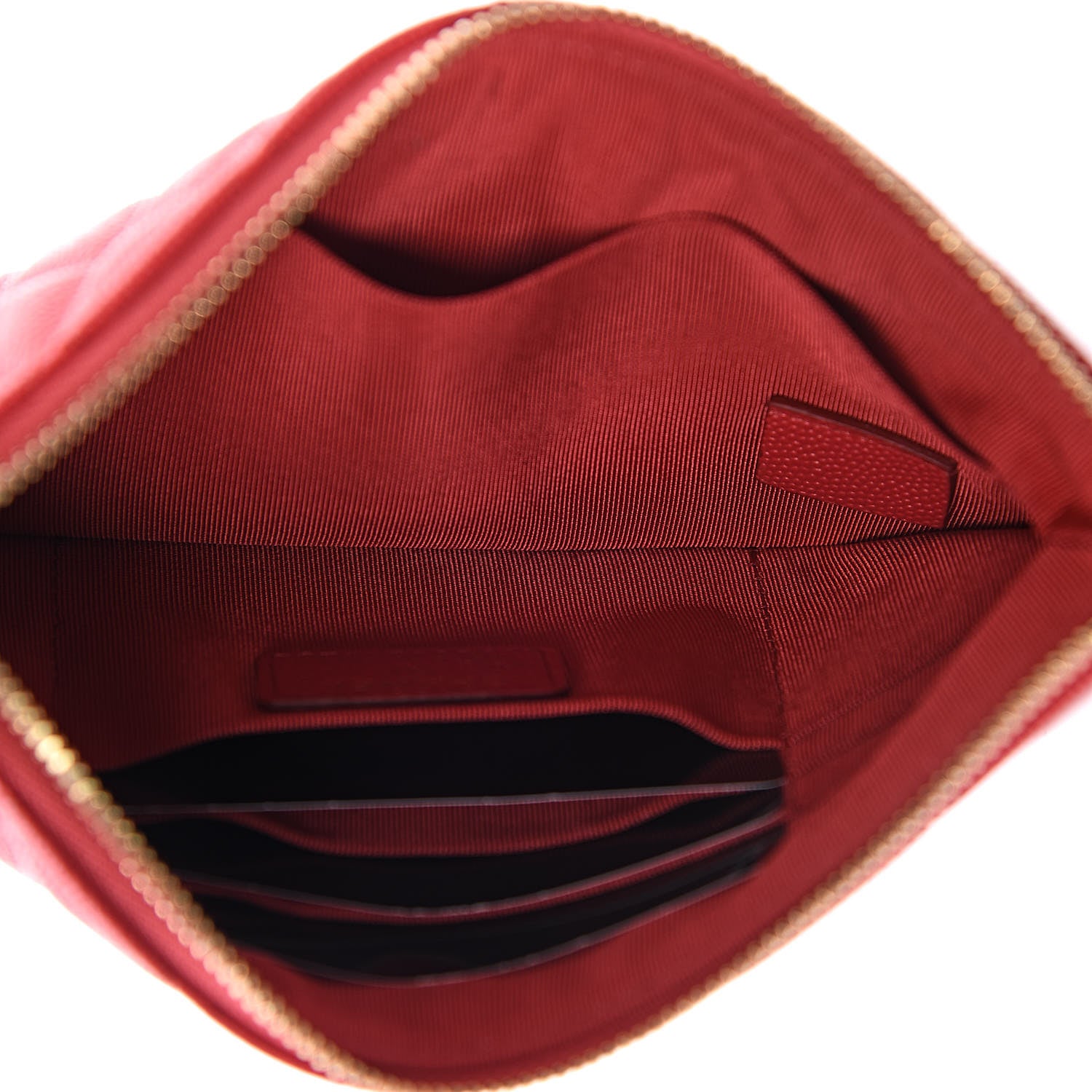 Chanel Caviar Quilted Cosmetic Case Red 5 of 8