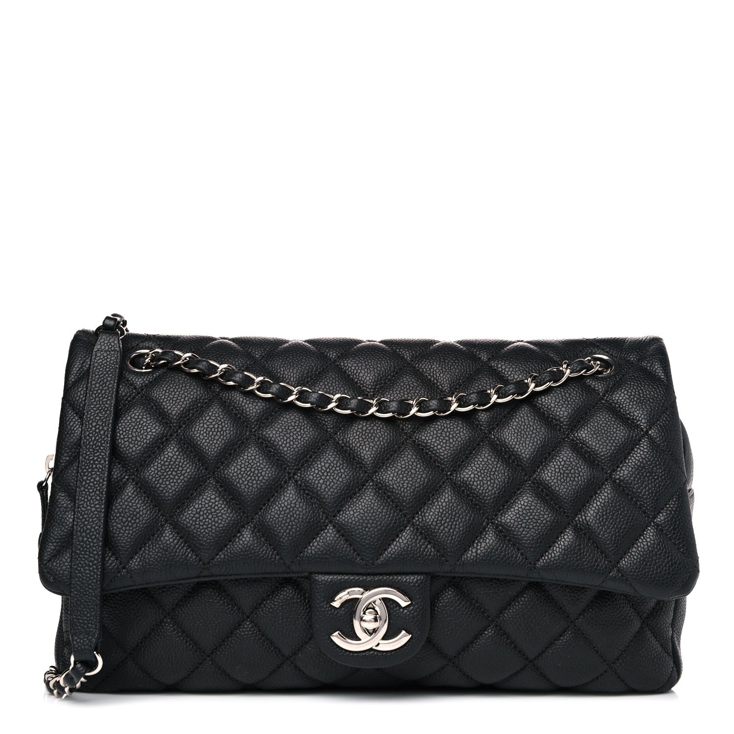 Chanel Caviar Quilted Jumbo Easy Flap Black 1 of 33