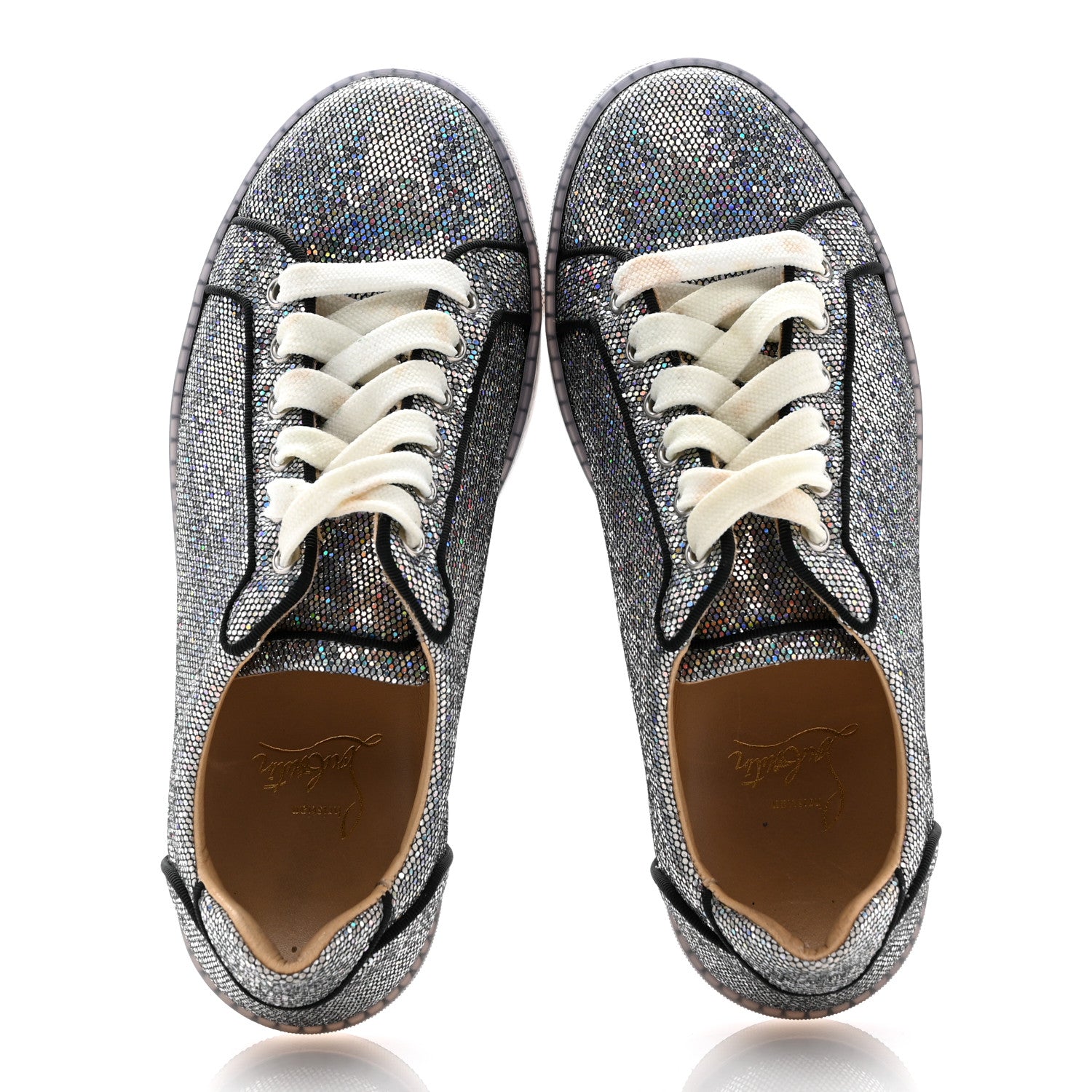 Christian Louboutin Seava Glitter Disco Ball Flat Sneakers 36 Multicolor 2 of 11